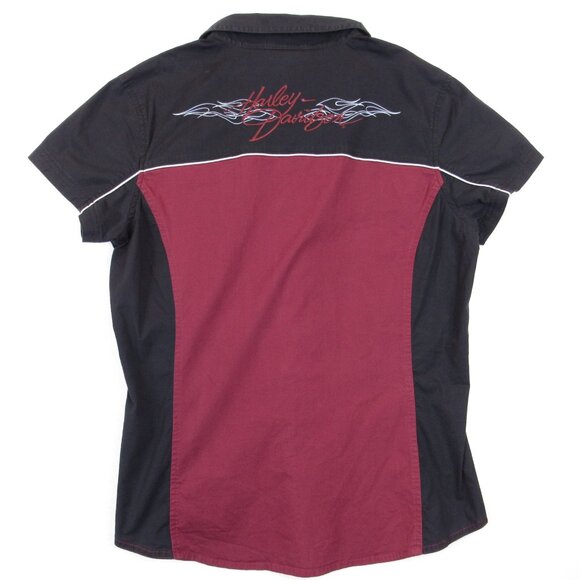 Harley Davidson Shop Mechanic Shirt Women's Size L - Picture 6 of 10